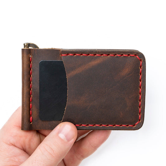 Leather Money Clip Wallet
