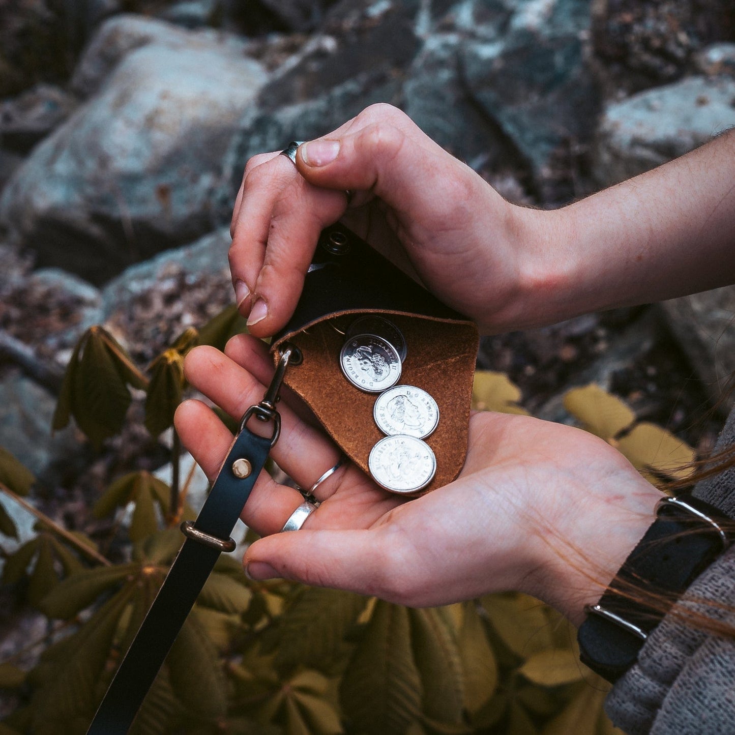 Leather Triangle Pouch