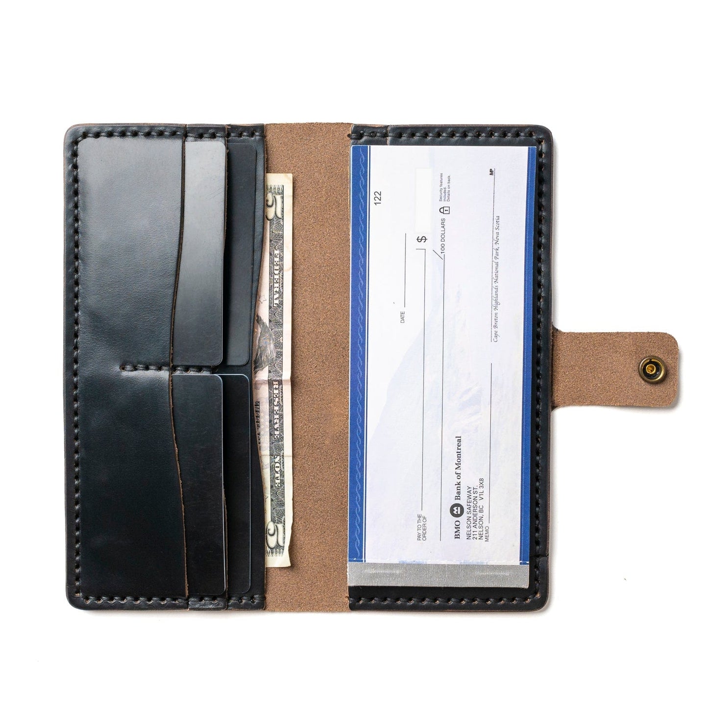 Leather Checkbook Wallet
