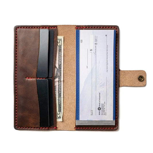 Leather Checkbook Wallet