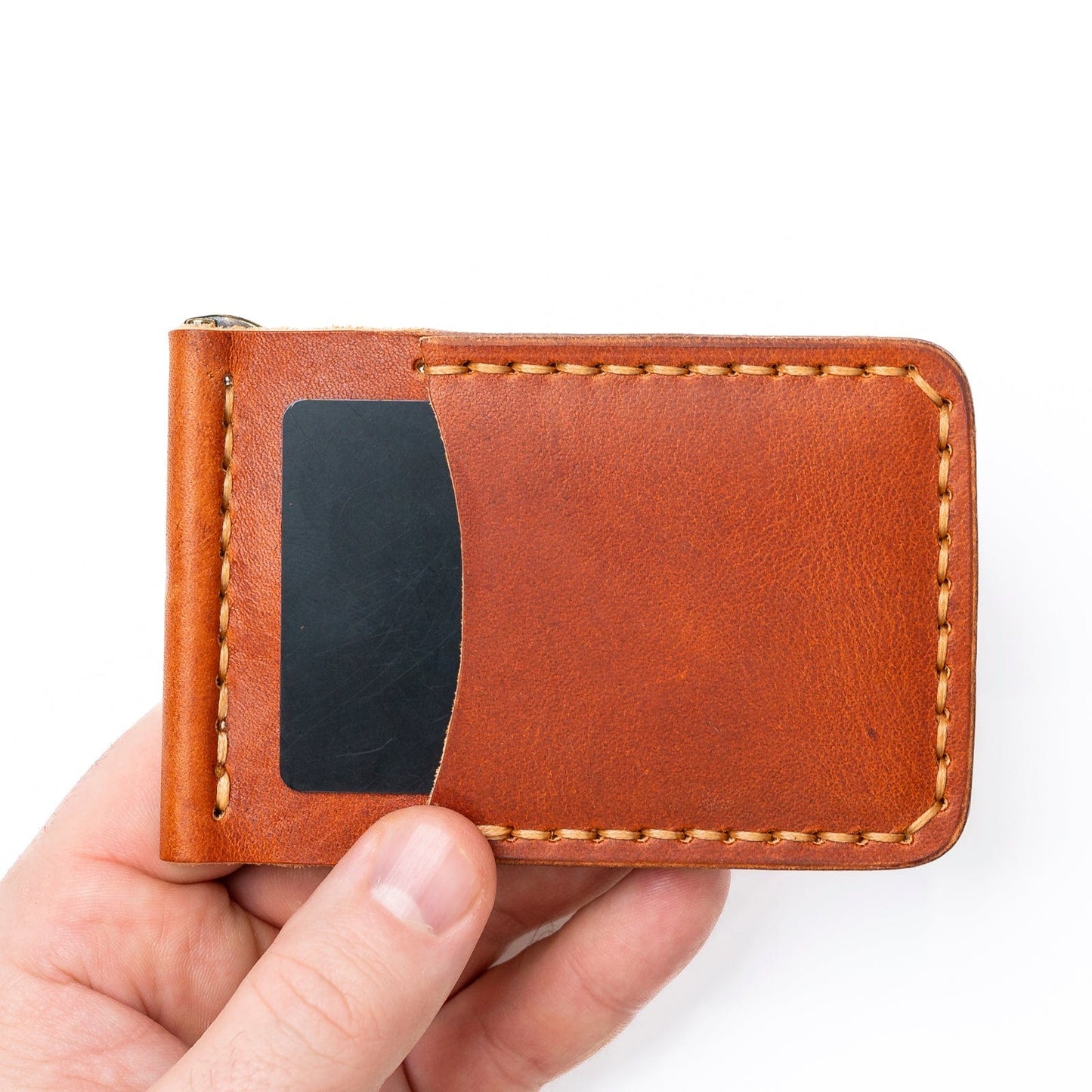 Leather Money Clip Wallet