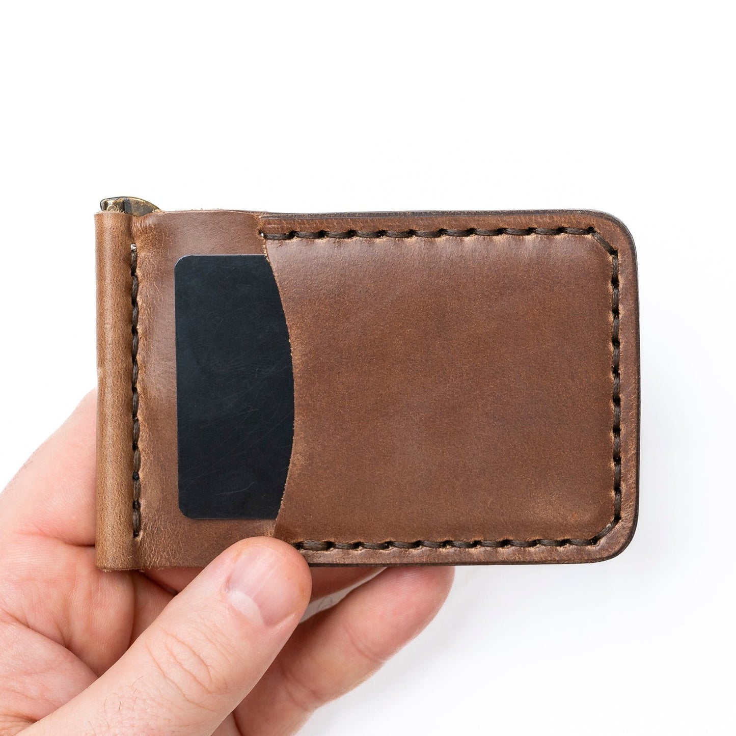 Leather Money Clip Wallet