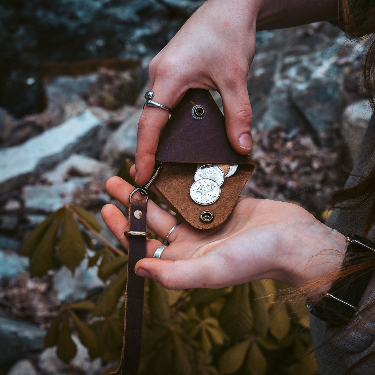 Leather Triangle Pouch