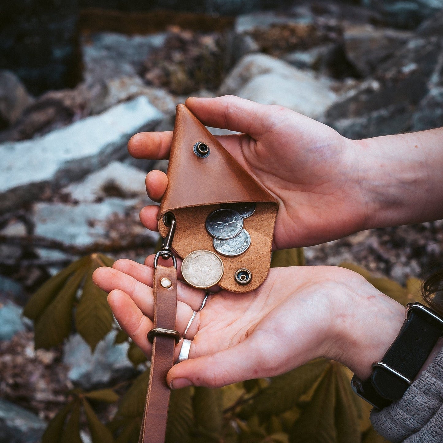 Leather Triangle Pouch