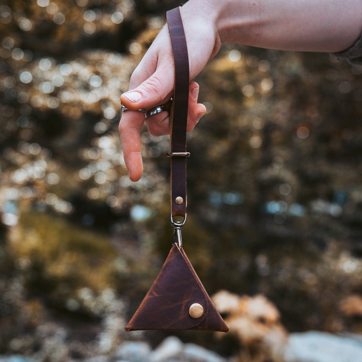 Leather Triangle Pouch
