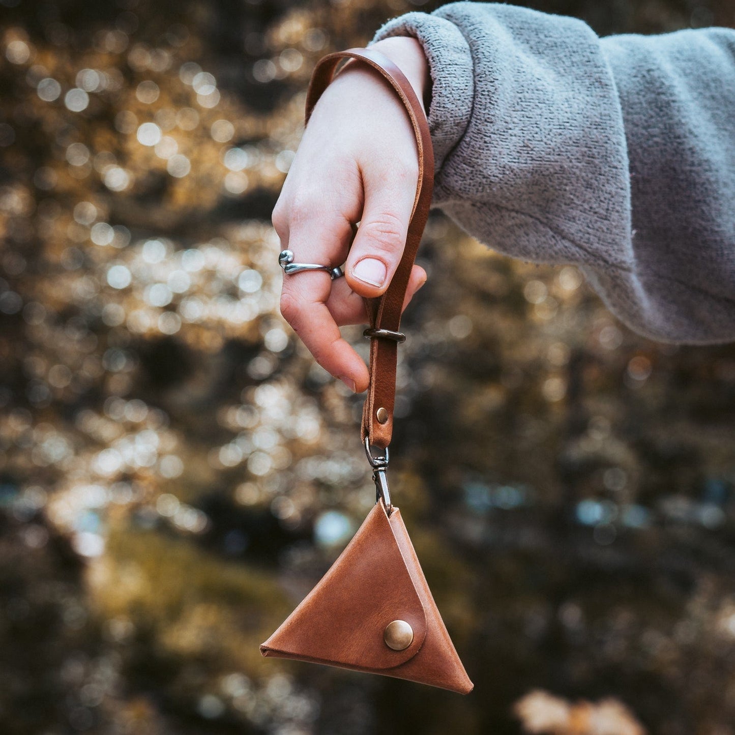 Leather Triangle Pouch