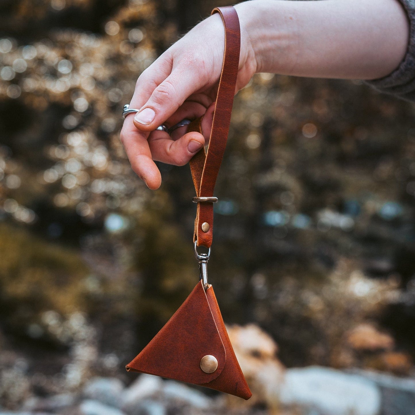 Leather Triangle Pouch