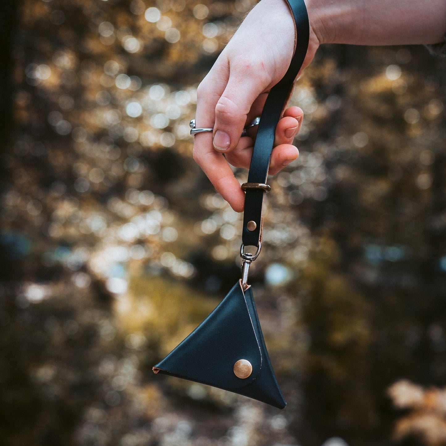 Leather Triangle Pouch